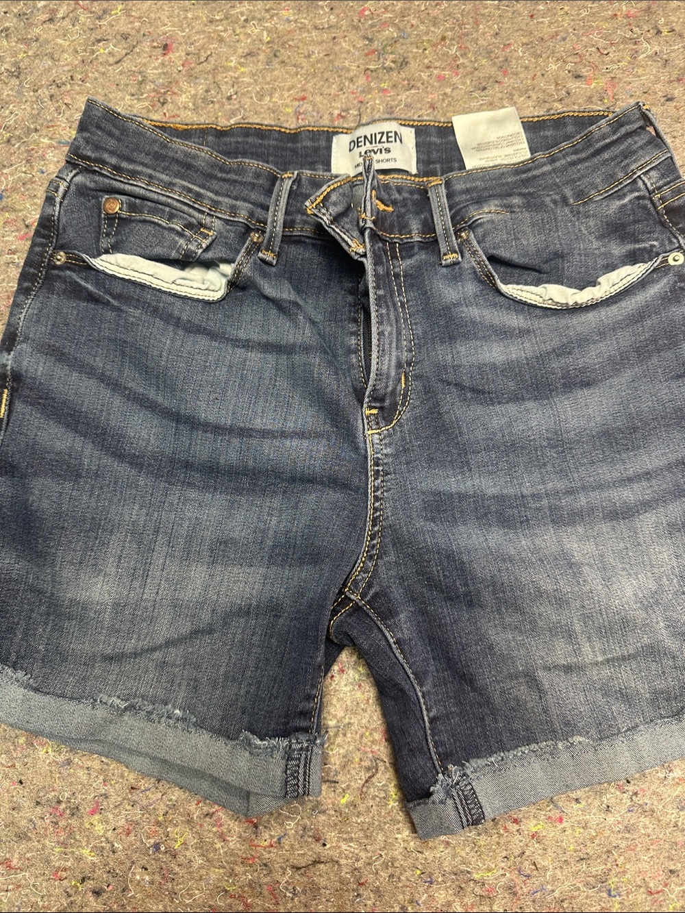 Levi's Dark Blue Denim Cutoff Shorts